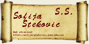Sofija Steković vizit kartica